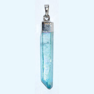 2" Aqua Aura Quartz pendant