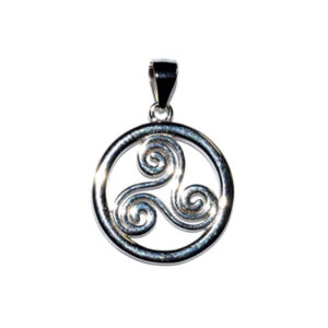 5/8" Trinity Spiral sterling pendant