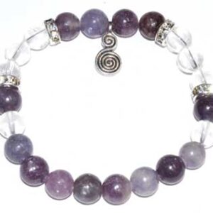 8mm Lepidolite with Double Spiral