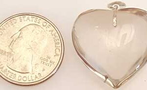 1" Citrine natural heart