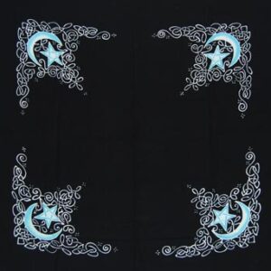 Celtic Moon altar cloth or scarve 36" x 36"