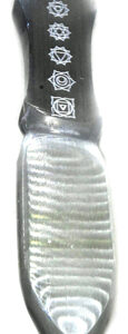 10" Selenite Chakra athame