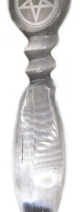 10" Selenite Pentagram athame