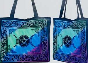 15.7" x 17.7" Triple Moon tote  bag